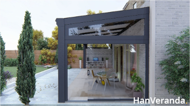 Glazenschuifdeur met spie glas